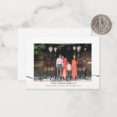 予算引っ越しました写真発表葉書 ノートカード (正面/裏面インサイチュ)