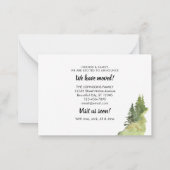 予算引っ越しました新しいネックウッズ写真の移動 ノートカード (裏面)