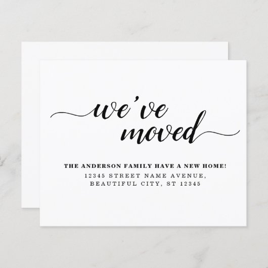 予算引っ越しました新しいホームの引越し案内 (正面/裏面)