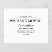 予算引っ越しました新しいホームの引越し案内 (裏面)