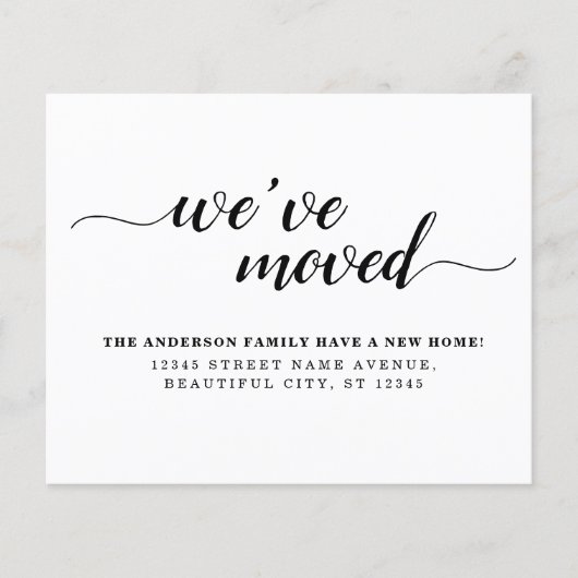 予算引っ越しました新しいホームの引越し案内 (正面)