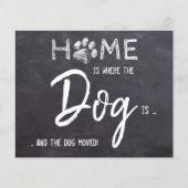 予算引っ越しました新しい住所ドッグ移動カード (正面)