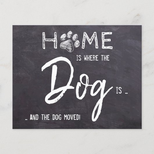 予算引っ越しました新しい住所ドッグ移動カード (正面)
