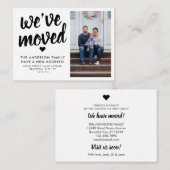 予算引っ越しました新しい住所フォトムービングカード ノートカード (正面/裏面)