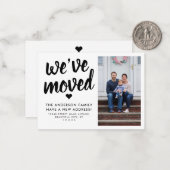 予算引っ越しました新しい住所フォトムービングカード ノートカード (正面/裏面インサイチュ)