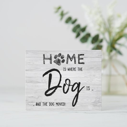 予算引っ越しました新しい住所ペットドッグ移動カード (スタンド正面)