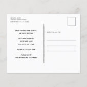 予算引っ越しました新しい住所ペットドッグ移動カード (裏面)