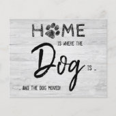 予算引っ越しました新しい住所ペットドッグ移動カード (正面)