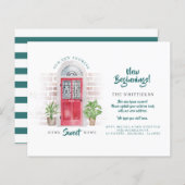 予算引っ越しました新しい住所レッドウォーターカラードア (正面/裏面)