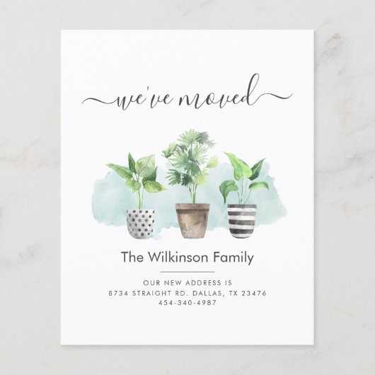 予算引っ越しました植物移動のお知らせ (正面)