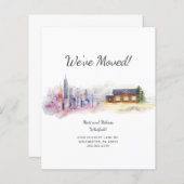 予算引っ越しました水の色の移動のお知らせ (正面/裏面)