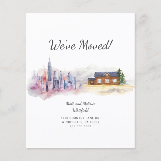 予算引っ越しました水の色の移動のお知らせ (正面)