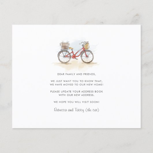 予算引っ越しました自転車の移動告知 (裏面)