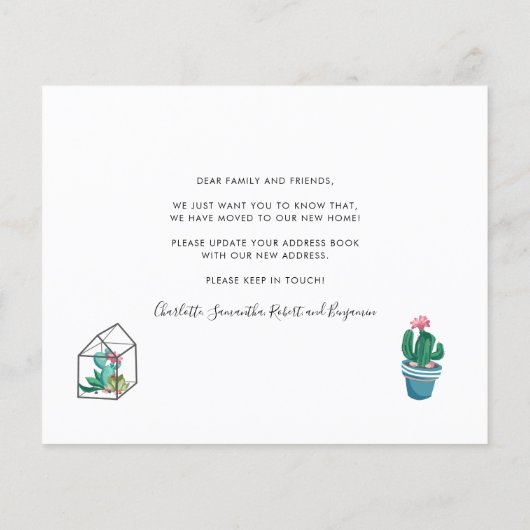 予算引越し住所アナウンスBoho Chic (裏面)