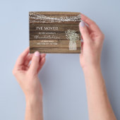 予算引越アナウンスファームハウス素朴ウッド チラシ (手)