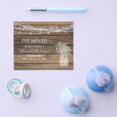 予算引越アナウンスファームハウス素朴ウッド チラシ (シングル)