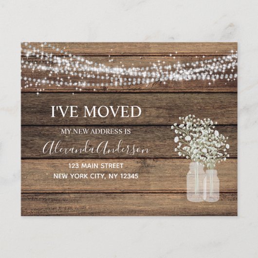 予算引越アナウンスファームハウス素朴ウッド チラシ (正面)