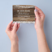 予算引越アナウンスファームハウス素朴ウッド チラシ (手)