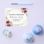 予算引越アナウンスメントフローラ幾何学的 チラシ (シングル)