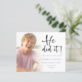 予算彼はそれを撮影した卒業発表