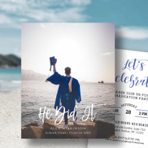 予算彼はそれを行った写真モダングラード招待状