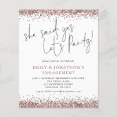 予算彼女が言ったYesバラ金ゴールドグリッター婚約 (正面)