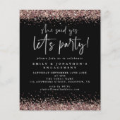 予算彼女が言ったYesバラ金ゴールドグリッター婚約 (正面)