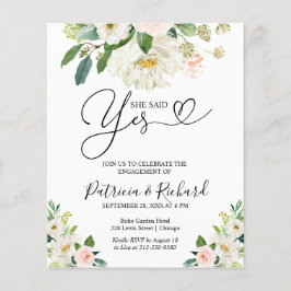 予算彼女が述べたYes婚約パーティ招待状