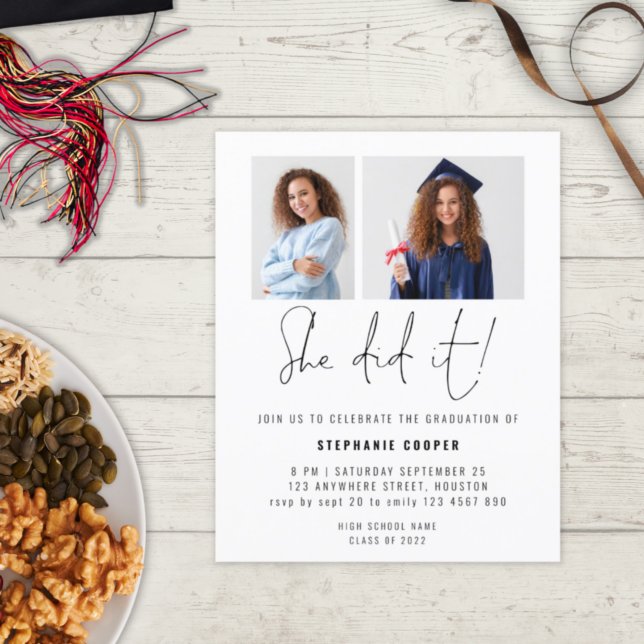 予算彼女はそれを行った2 Photo 2024 Gradパーティー招待状 (クリエイターアップロード済み)