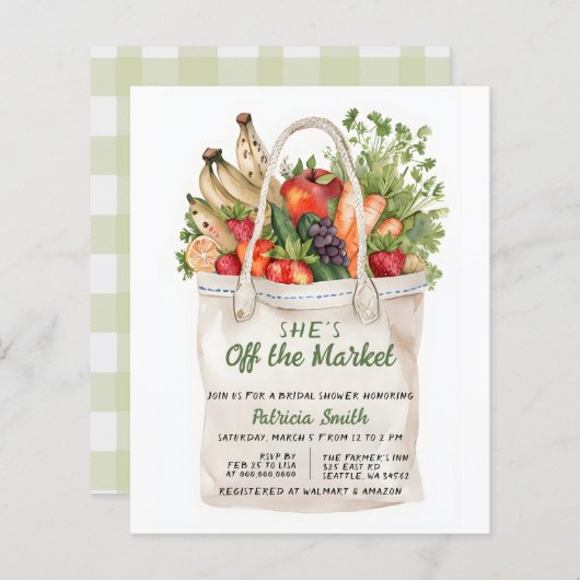 予算彼女は市場のブライダルシャワーから (正面/裏面)