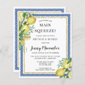 予算彼女は彼女のメイン絞りレモン招待状を見つけた (正面/裏面)