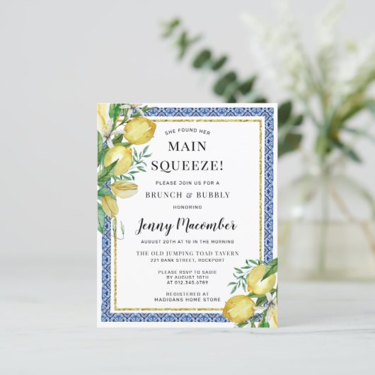 予算彼女は彼女のメイン絞りレモン招待状を見つけた (スタンド正面)