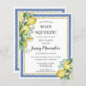 予算彼女は彼女のメイン絞りレモン招待状を見つけた (正面/裏面)