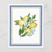 予算彼女は彼女のメイン絞りレモン招待状を見つけた (裏面)