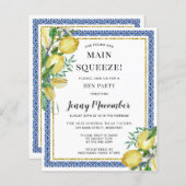 予算彼女は彼女のメイン絞りレモン招待状を見つけた (正面/裏面)