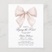 予算彼女は結び目の弓ブライダルシャワー (正面)