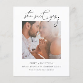 予算彼女はYes台本の写真婚約