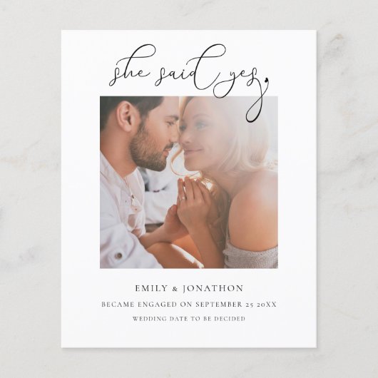 予算彼女はYes台本の写真婚約 (正面)