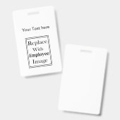 予算従業員名バッジテンプレート バッジ (正面＆裏面)