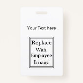 予算従業員名バッジテンプレート バッジ (正面)