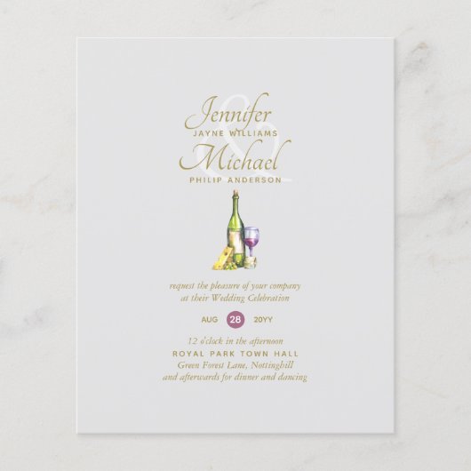 予算応援の愛するワインチーズの放牧結婚の (正面)