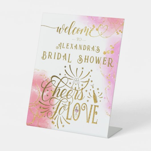 予算応援ワインのテイスティングブライダルシャワー 台座サイン (正面)