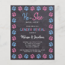 予算性別リビールポープリントブルーピンク