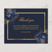 予算悔やみや弔慰の青いフローラ感謝してい金ゴールドの写真 (正面)