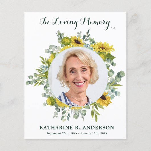 予算悔やみや弔慰ひまわり写真葬式 (正面)