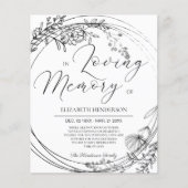 予算悔やみや弔慰サンキューカード。ペーパーシート (正面)