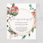 予算悔やみや弔慰サンキューカード。ペーパーシート (正面)