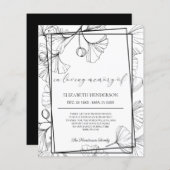 予算悔やみや弔慰サンキューカード。ペーパーシート (正面/裏面)