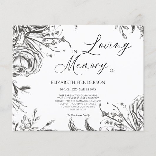 予算悔やみや弔慰メモリ/ありがとう。 (正面)