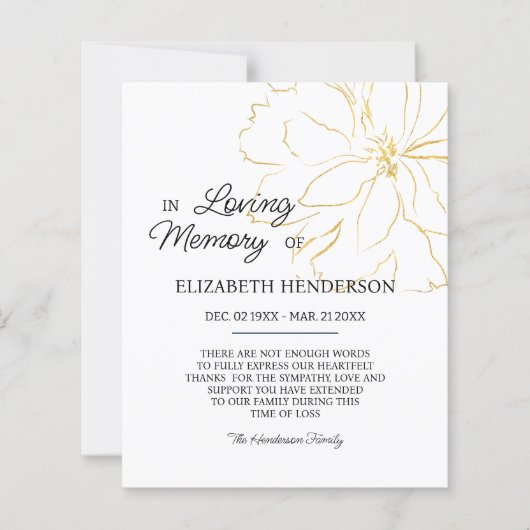 予算悔やみや弔慰メモリ/ありがとう。 (正面)